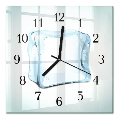 Quadrato orologio in vetro decorativo Ghiaccio