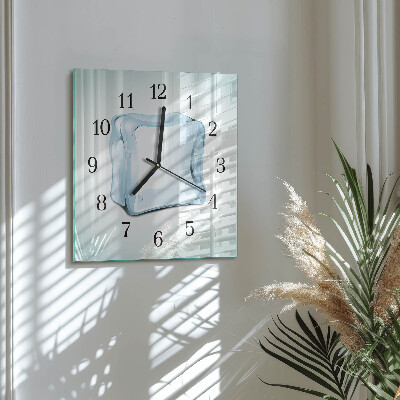 Quadrato orologio in vetro decorativo Ghiaccio