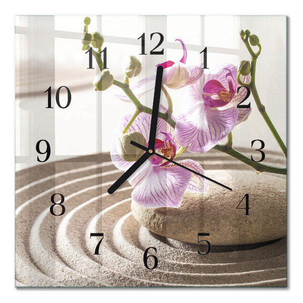 Orologio quadrato Orchidea di sabbia