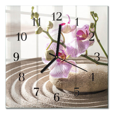 Orologio quadrato Orchidea di sabbia