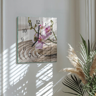 Orologio quadrato Orchidea di sabbia