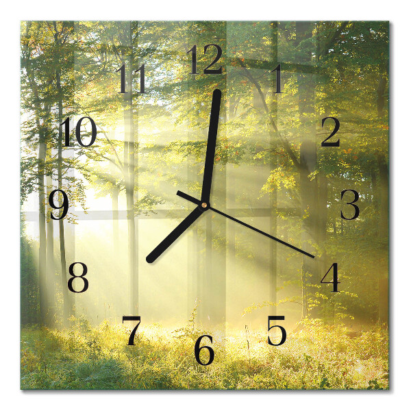 Orologio quadrato in vetro Foresta