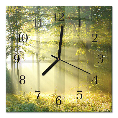 Orologio quadrato in vetro Foresta