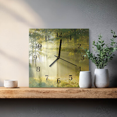 Orologio quadrato in vetro Foresta