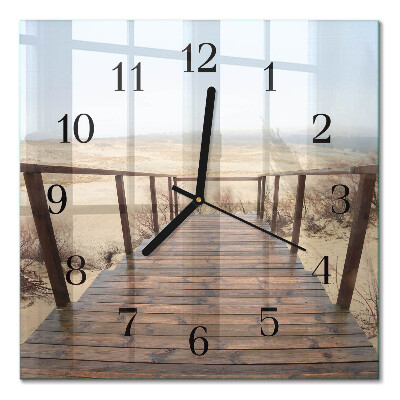 Quadrato orologio in vetro decorativo Molo