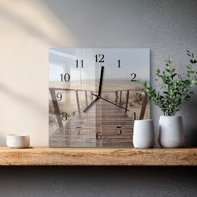 Quadrato orologio in vetro decorativo Molo