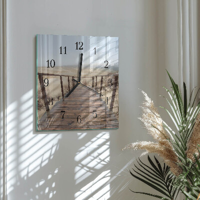Quadrato orologio in vetro decorativo Molo