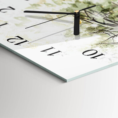 Orologio quadrato in vetro Albero