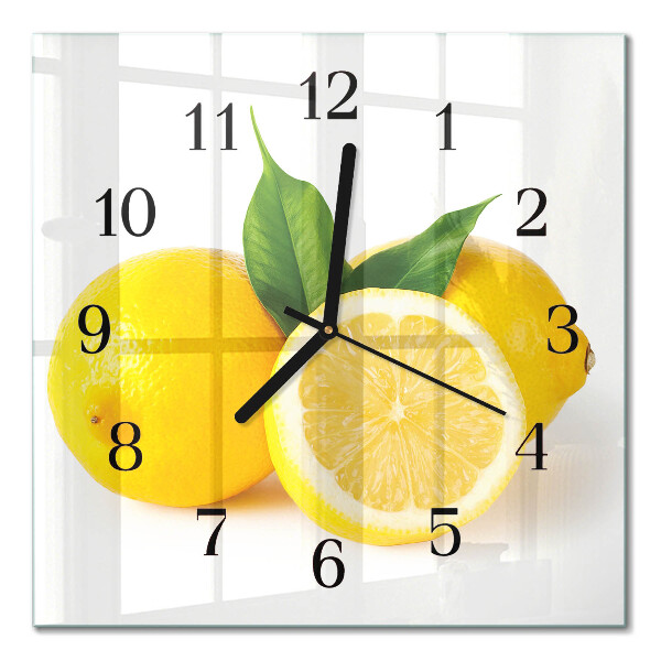 Quadrato orologio in vetro decorativo Limoni