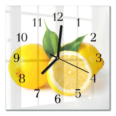 Quadrato orologio in vetro decorativo Limoni