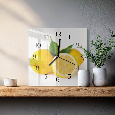 Quadrato orologio in vetro decorativo Limoni