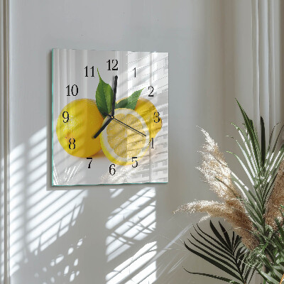 Quadrato orologio in vetro decorativo Limoni