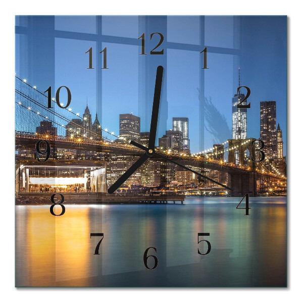 Quadrato orologio in vetro decorativo Orizzonte