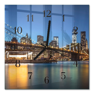 Quadrato orologio in vetro decorativo Orizzonte