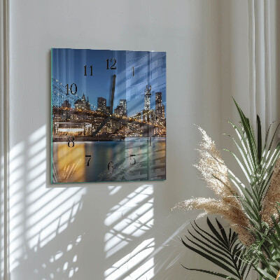 Quadrato orologio in vetro decorativo Orizzonte