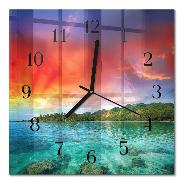 Quadrato orologio da parete Paesaggio