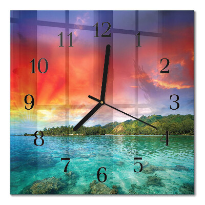 Quadrato orologio da parete Paesaggio