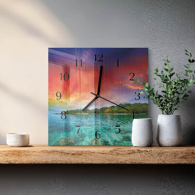 Quadrato orologio da parete Paesaggio