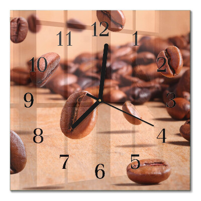 Orologio quadrato Chicchi di caffè