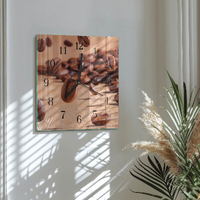 Orologio quadrato Chicchi di caffè