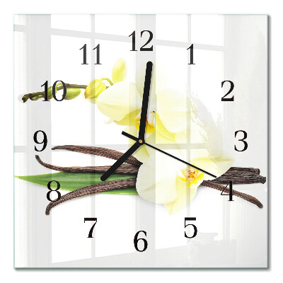 Orologio quadrato Orchidea di vaniglia