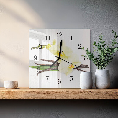 Orologio quadrato Orchidea di vaniglia