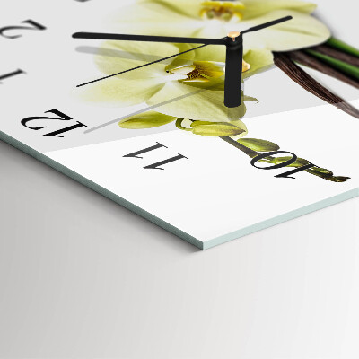 Orologio quadrato Orchidea di vaniglia