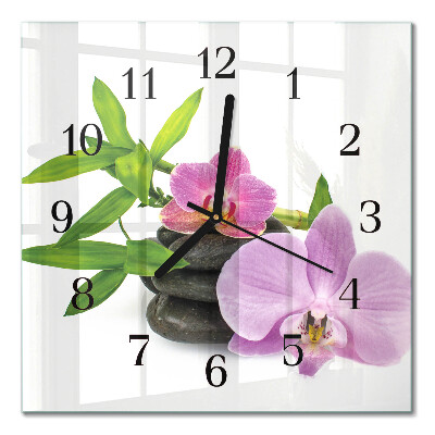 Orologio quadrato Orchidea