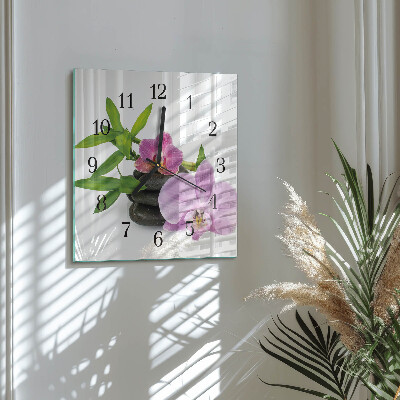 Orologio quadrato Orchidea