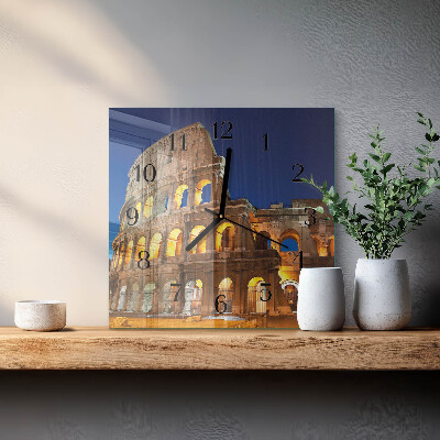 Quadrato orologio da parete Colosseo