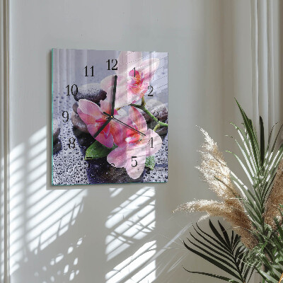 Orologio quadrato Orchidea