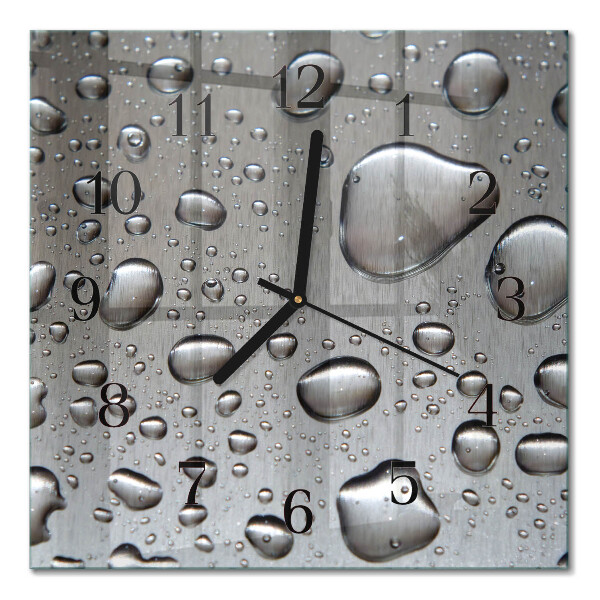 Quadrato orologio da parete Gocce