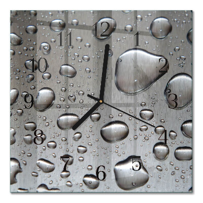 Quadrato orologio da parete Gocce