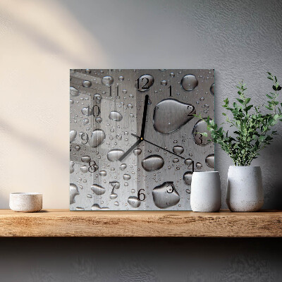 Quadrato orologio da parete Gocce