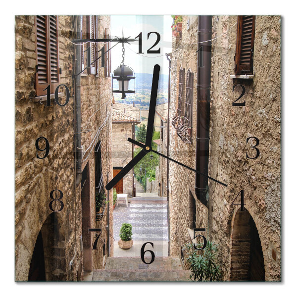 Quadrato orologio in vetro decorativo Viale