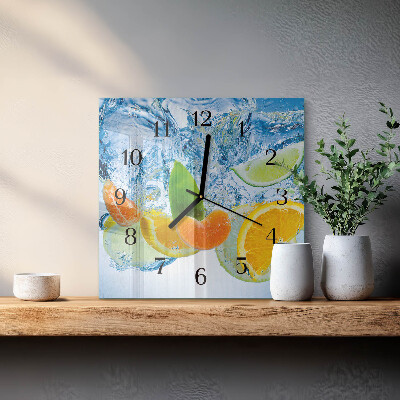 Quadrato orologio da parete Pianta di agrumi