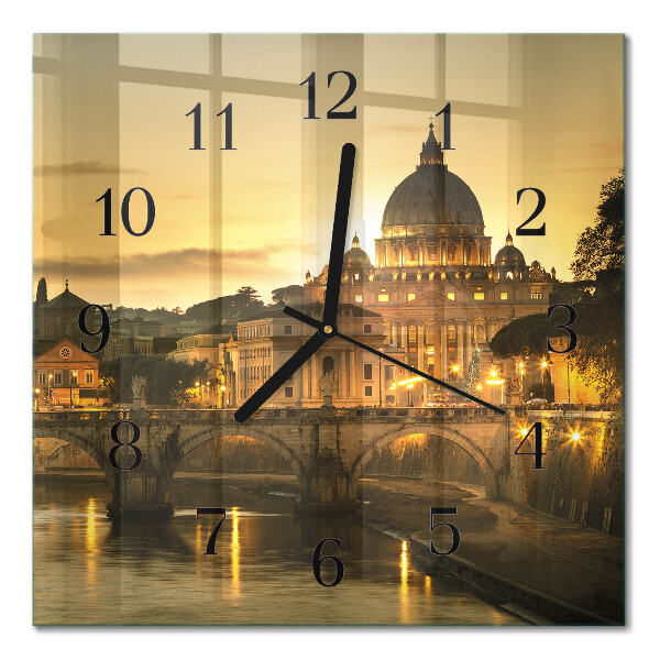 Quadrato orologio in vetro decorativo Basilica