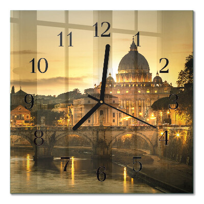 Quadrato orologio in vetro decorativo Basilica