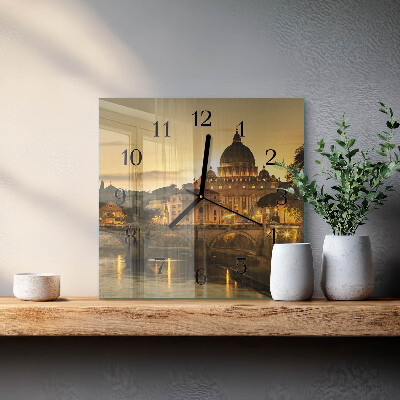 Quadrato orologio in vetro decorativo Basilica