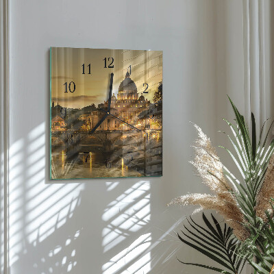 Quadrato orologio in vetro decorativo Basilica