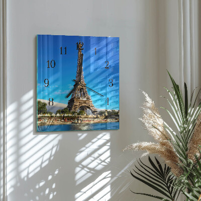 Orologio quadrato in vetro Torre Eiffel Parigi