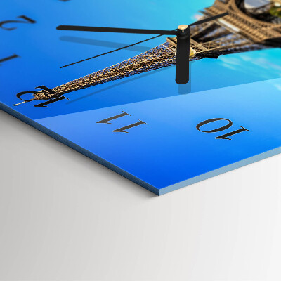 Orologio quadrato in vetro Torre Eiffel Parigi