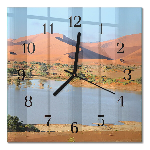 Quadrato orologio da parete Deserto