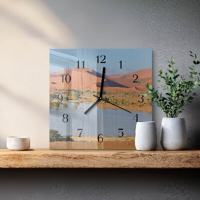 Quadrato orologio da parete Deserto