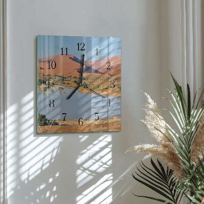 Quadrato orologio da parete Deserto