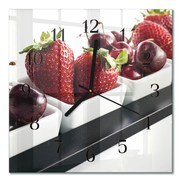 Orologio quadrato Fragole