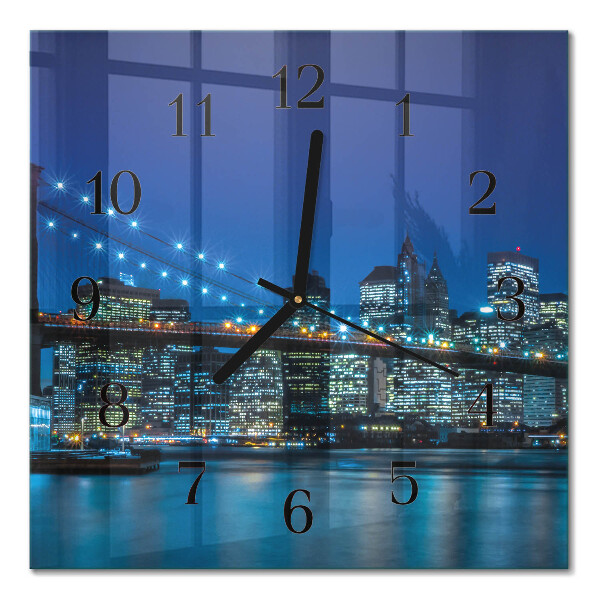 Quadrato orologio in vetro decorativo Orizzonte