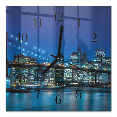 Quadrato orologio in vetro decorativo Orizzonte