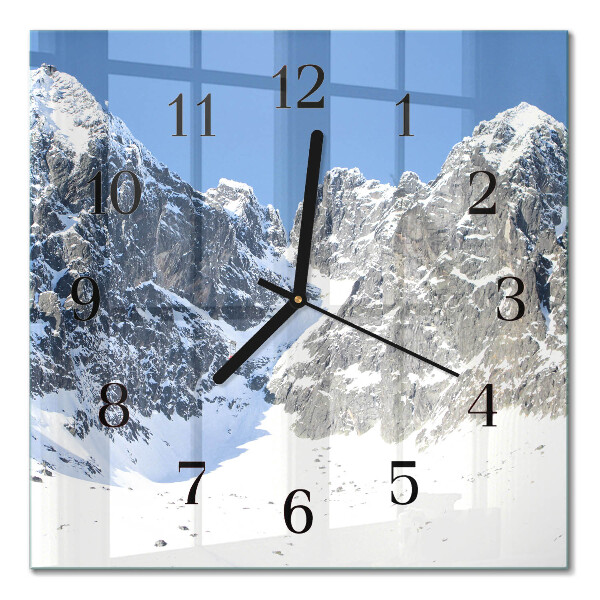 Orologio quadrato Montagne in inverno