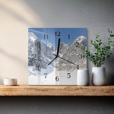 Orologio quadrato Montagne in inverno